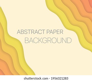 Papercut multi layers 3D color texture vector background. Abstract topography concept design or flowing liquid illustration for website template. Smooth origami art shape paper cut