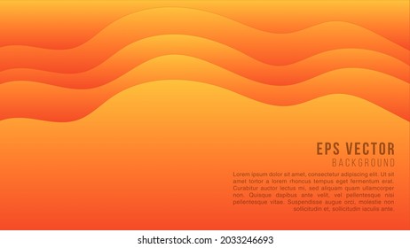 Papercut orange abstract background vector paper cut gradient effect. can use for poster, banner, flyer, pamphlet, leaflet, brochure, catalog, web, site, website, presentation backgrounds