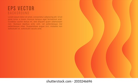 Papercut orange abstract background vector paper cut gradient effect. can use for poster, banner, flyer, pamphlet, leaflet, brochure, catalog, web, site, website, presentation backgrounds