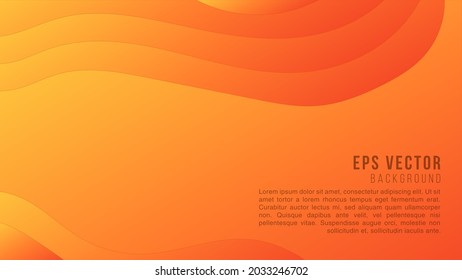 Papercut orange abstract background vector paper cut gradient effect. can use for poster, banner, flyer, pamphlet, leaflet, brochure, catalog, web, site, website, presentation backgrounds