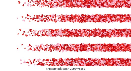 Papercut red heart symbols explosion vector background. Holiday celebration decor. Poster background. Little heart relationship signs scatter.