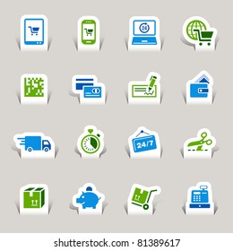 Papercut - Shopping icons