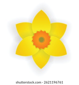 Ícone de vetor de padrão floral de flor de primavera de papel