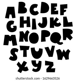 papercut style alphabet set,vector font