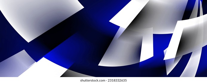 Papercut-blauer Hintergrund mit Linien, Vektorgrafik