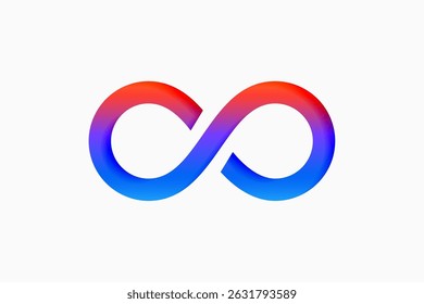 estilo de papel infinito loop símbolo design vetor