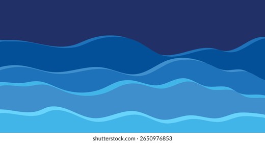 estilo de papel mar onda padrão fundo