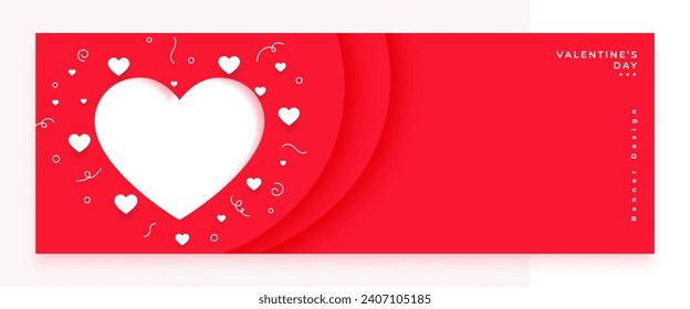 papercut style valentines day greeting wallpaper for lovely couple vector