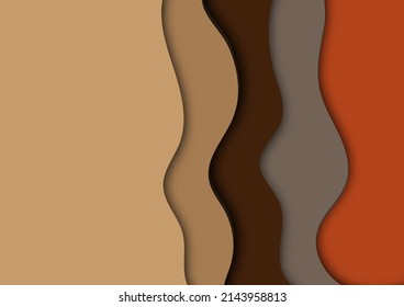 Papercut style wave pattern background