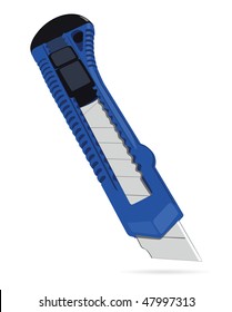 Paper-knife. Vector illustration isolated on white background.