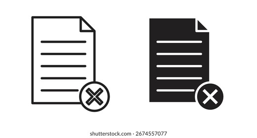 Icono sin papel en estilo de moda plano y forro para diseños de ui App
