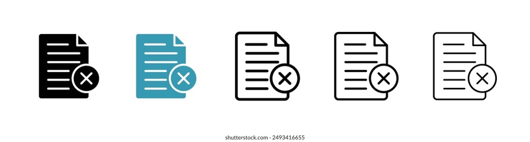Paperless icon pack. line style EPS 10