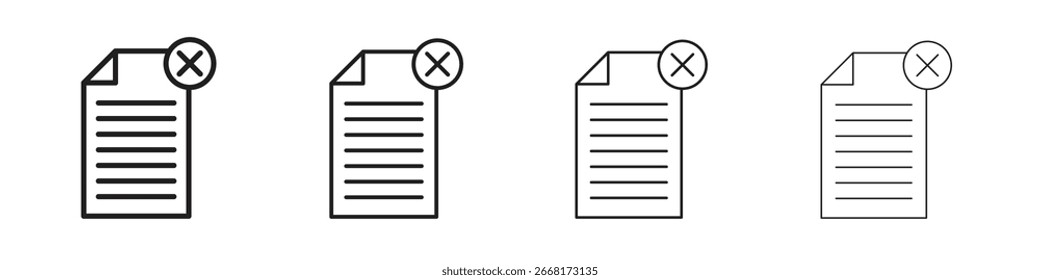 Icono sin papel simple paquete de Vectores negros. Elemento de infografía de diseño