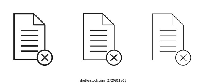 Papierloses Symbol, dünnes Liniensymbol auf weißem Hintergrund, bearbeitbare Vektorgrafik