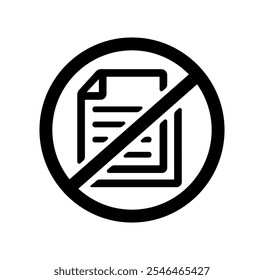 Paperless (reducing paper usage) vector icon illustration