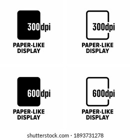 "Paper-like display" 300dpi and 600dpi screen technology information sign