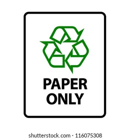 Paper.Only. An office/business sign formatted to fit an A4 or Letter page.