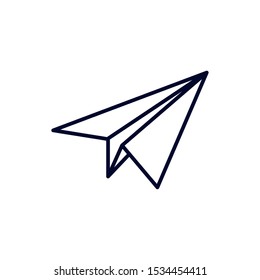 Paperplane design, Paper plane travel airplane transportation fly and decoration theme Vector illustration