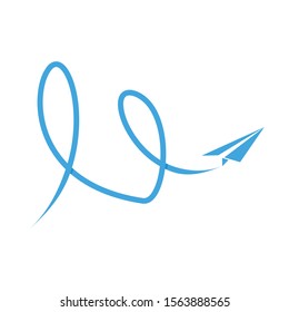 paperplane travel agent vector logo design