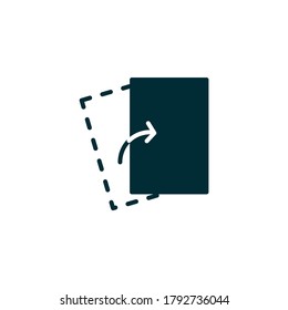 Papers and arrow. Management accounting, analytics. Vector icon isolated on white background.