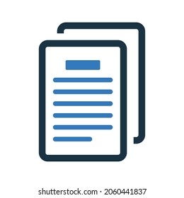 Papers, content, sheets icon. Simple editable vector illustration.