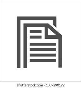 papers or document with simple and flat design