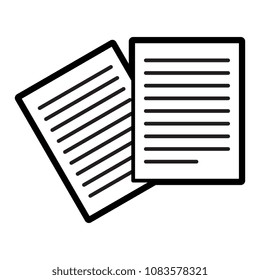 Papers Icon Isolated On White Background