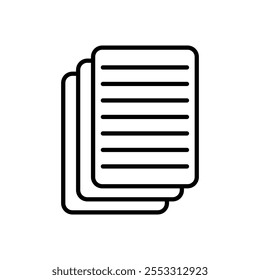 papers icon isolated on white background