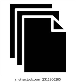 papers icon with isolated vektor and transparent background