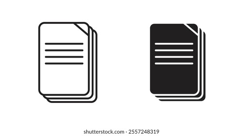 papers Icon set. vector illustration set