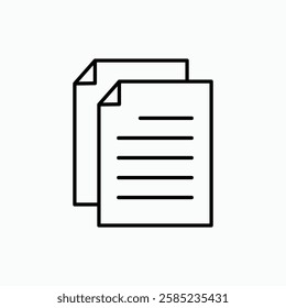 papers icon. simple vector icon