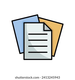 Papiersymbol, Vektordesign-Vorlage einfach und sauber