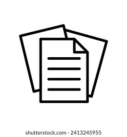 papers icon vector design template simple and clean