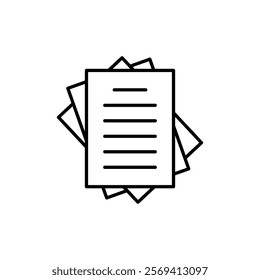 papers icon Vector logo outline