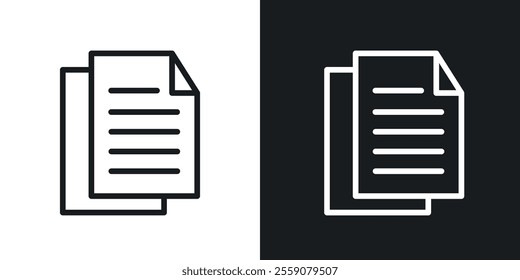 papers icons. vector set in black colors