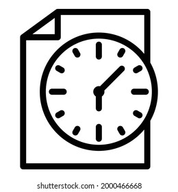 Papers jet lag icon. Outline Papers jet lag vector icon for web design isolated on white background