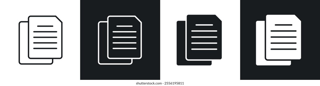 papers linear icon set for app, and web design.