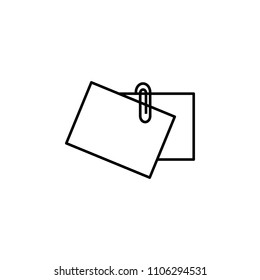 papers on a paper clip outline icon. Element of simple education icon for mobile concept and web apps. Thin line papers on a paper clip outline icon can be used for web and mobile on white background