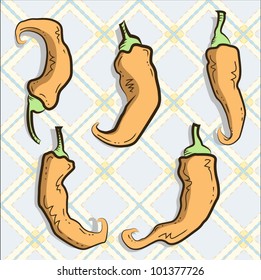 Papers on tablecloth