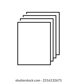 Papers outline icon. linear style sign for mobile concept and web design. Documents simple line vector icon. Layers Symbol, logo illustration. Script papers simple line vector icon. Eps file 55.