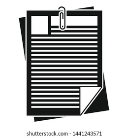 Papers pack icon. Simple illustration of papers pack vector icon for web design isolated on white background