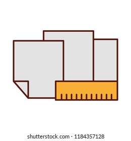 papers sheet empty ruler tools supplies