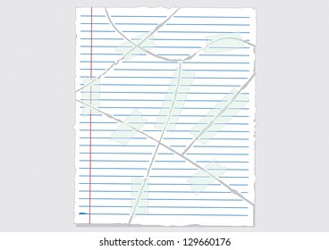 papers Tear ready for your message. Vector illustration.
