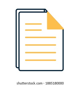 papers with yellow words on a white background vector illustration design