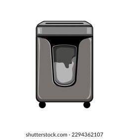 paperwork cut shredder cartoon. document shred, confidential garbage paperwork cut shredder sign. isolated symbol vector illustration
