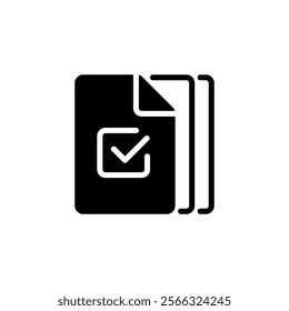 Paperwork Glyph Icon. linear style sign for mobile concept and web design. Outline vector icon.