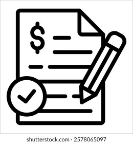 Paperwork Icon Element For Design