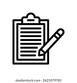 Paperwork Icon for Office Files and Documentation – Stack of paper vector, document management illustration, task file. Line Icon