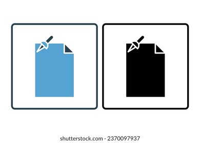 Paperwork Icon. Icon related to Business. Suitable for web site design, app, UI, user interfaces. Line icon style. Simple vector design editable