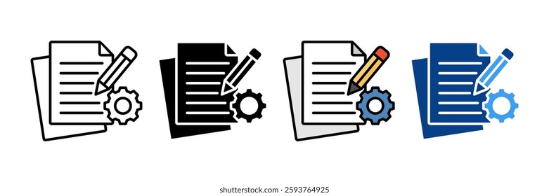Paperwork Icon Set Multiple Style Collection